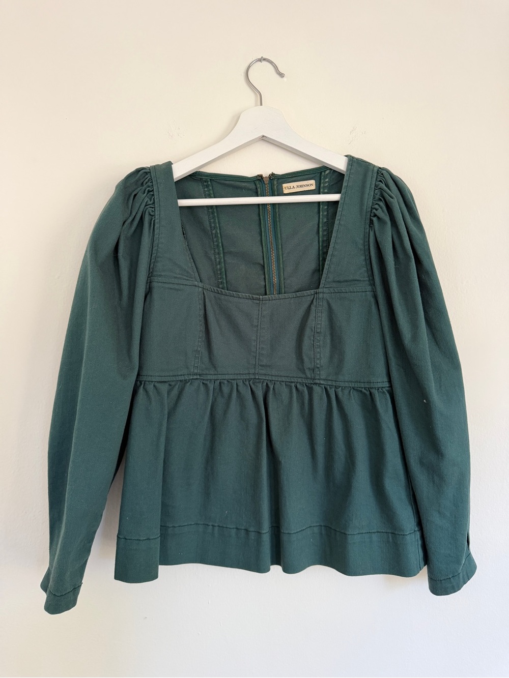 ULLA JOHNSON Malie Top in Teal - 8
